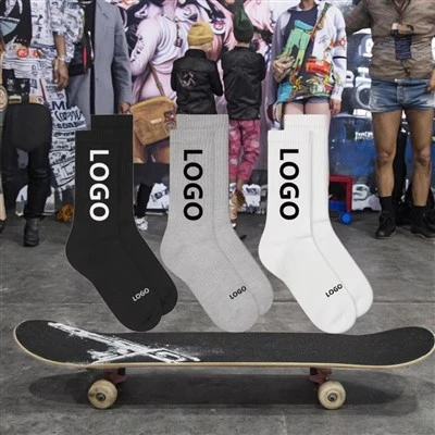 Bestickte, individuelle, dicke, atmungsaktive, gepolsterte Unisex-Sportsocken